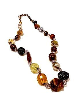 PREMIER Rich Warm Semiprecious Stone Autumn Necklace​
